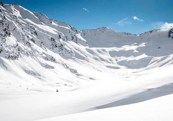 Ausblick auf die traumhaften Alpen in Südtirol.