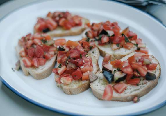 Schmackhaftes Buschetta.