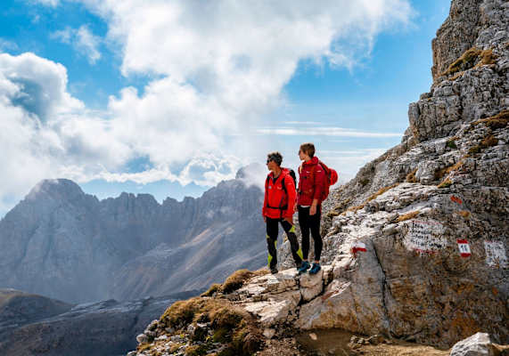 Der Bergführer und sein Gast auf der Gamsstallscharte
