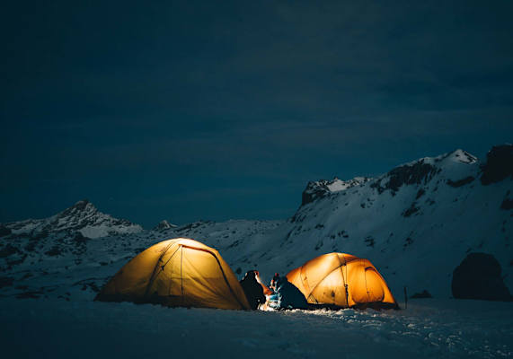 Die Zelte unter dem Sternenhimmel