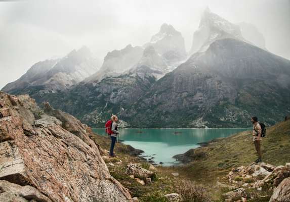 Philipp und Elisabeth im Torres del Paine National Park, Chile (Patagonien)
