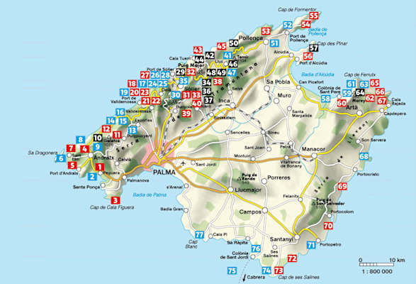Rother Wanderführer Mallorca - Tourenübersicht