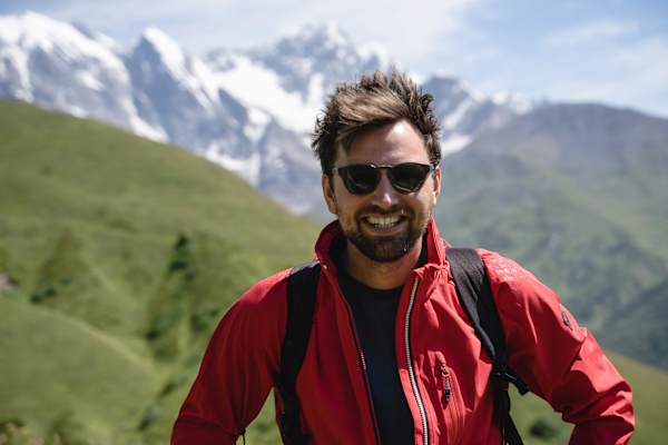 Glücklich über die tolle Kulisse.