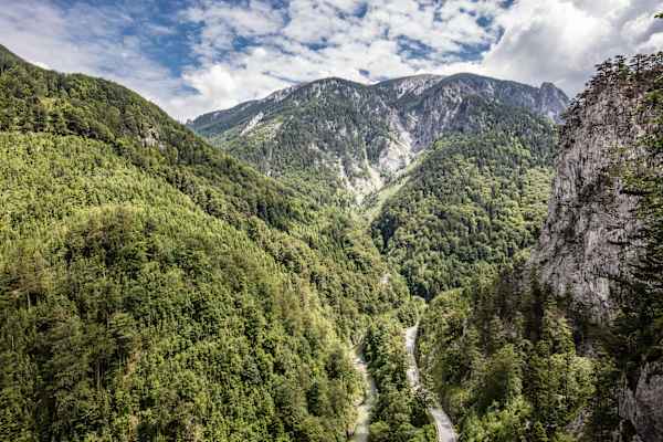 Blick ins Höllental: Hier kann man nahe der österreichischen Bundeshauptstadt klettern