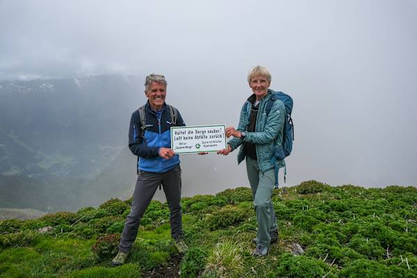 Saubere Berge 2020: Mit Peter Habeler auf den Gamskarkogel (Gasteinertal, Salzburg)