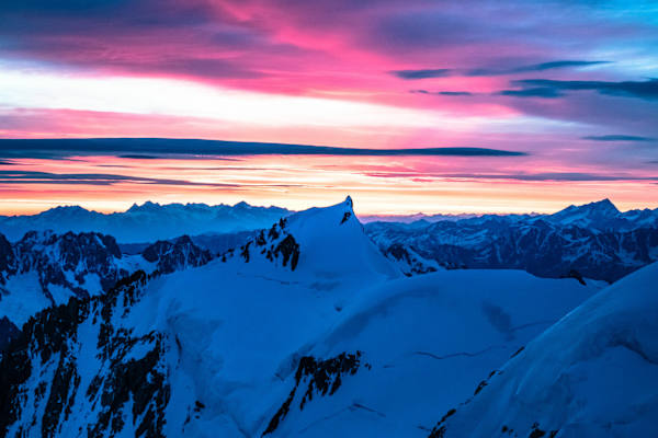 Sprachlos machender Sonnenaufgang am Mont Blanc
