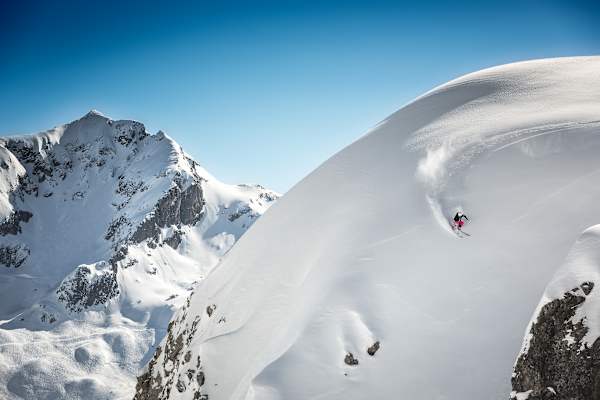 Angelika Kaufman in Action am Arlberg