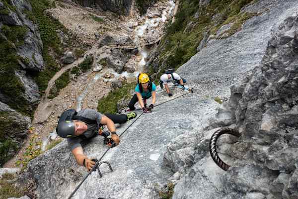 Rosina-Klettertsteig in der Silberkarklamm