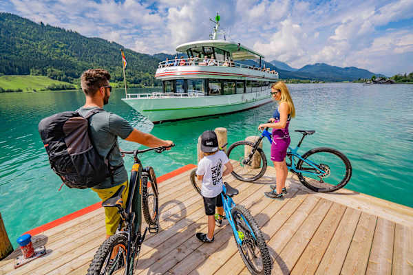 Die Weissensee Schifffahrt bietet auch für Biketouren tolle Kombinationsmöglichkeiten.