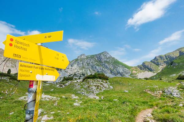 Die Wanderwege in der Umgebung sind alle gut beschildert.