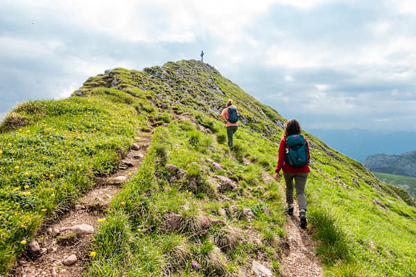 Das Ziel in greifbarer Nähe auf den letzten Metern zum Gipfel.