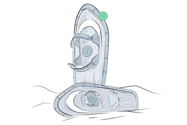 Zeichnung: Schneeschuh