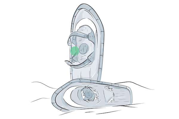 Zeichnung: Schneeschuh