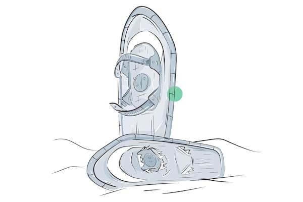 Zeichnung: Schneeschuh