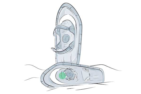 Zeichnung: Schneeschuh