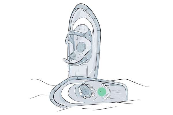 Zeichnung: Schneeschuh