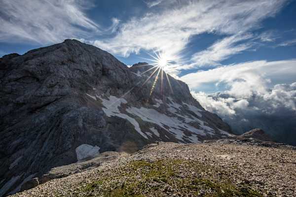 Blick vom Triglavhaus zum Gipfel