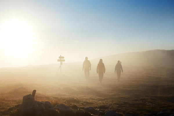 Frühmorgendliche Stimmung während des Aufstiegs zur Heukuppe am Wiener Hausberg, der Rax