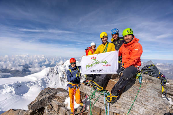 Das Team-Alpin auf der Dufourspitze