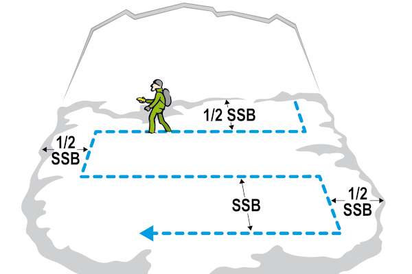 Signalsuche Lawine ein Retter