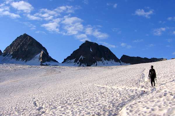 Im Anstieg zum höchsten Berg Vorarlbergs – den Piz Buin