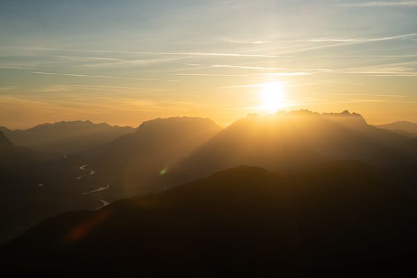 Sonnenaufgang auf der Gratlspitze im Alpbachtal