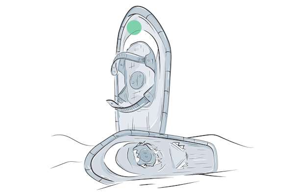 Zeichnung: Schneeschuh