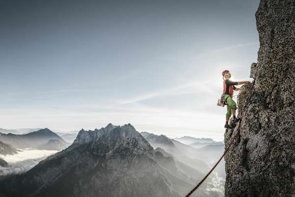 Gesäuse: Andreas Hollinger am Fels