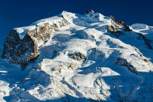 Walliser Alpen: Blick vom Gornergrat ins Monte-Rosa-Massiv