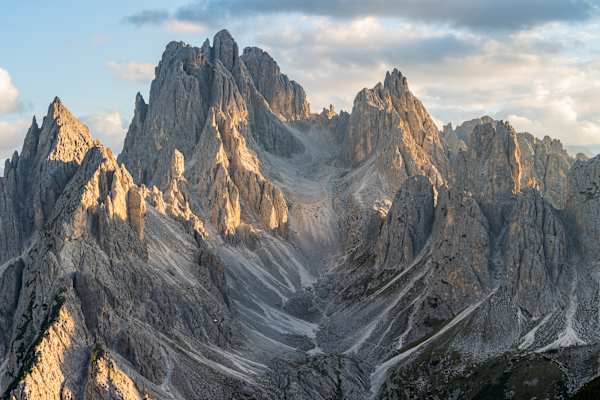 Blick Richtung Süden in die Cadini-Gruppe mit dem Cima Cadin di San Lucano