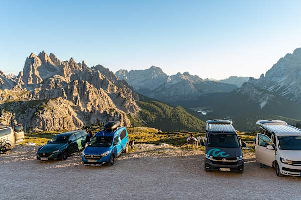 Vans bei der Auronzo Hütte