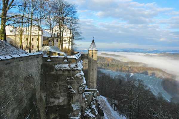 Die Festung Königstein in der Sächsischen Schweiz.