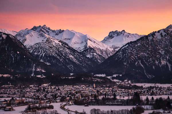 Allgäuer Berge im sanften Abendlicht