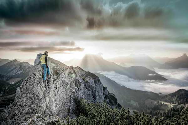 Blick von der Admonter Warte ins Gesäuse: Tamischbachturm, Buchsteinkette, Hochtorgruppe und Reichensteinstock