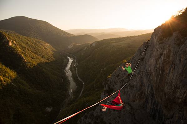 Klettern Highline Banja Luka Bosnien
