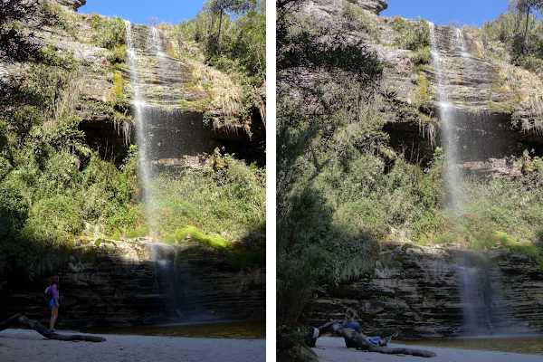 Wasserfall im Naturpark „Ibitipoca“