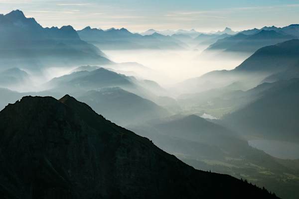 Karwendel: Blick auf die Zugspitze