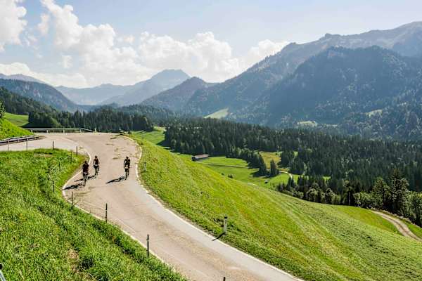 Steil Abfahrt hinunter nach Hittisau