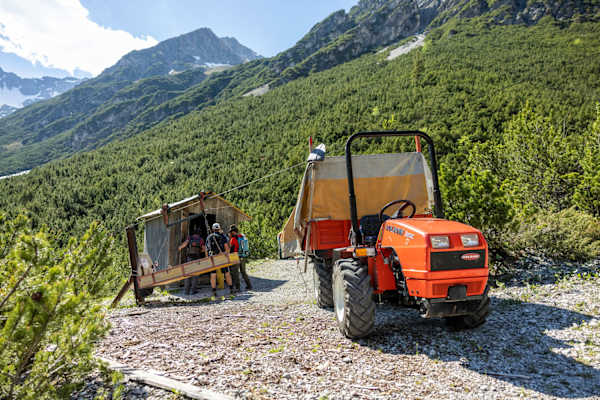 Materialseilbahn Steinseehütte