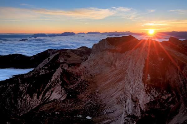 Sonnenaufgang über dem Rofangebirge