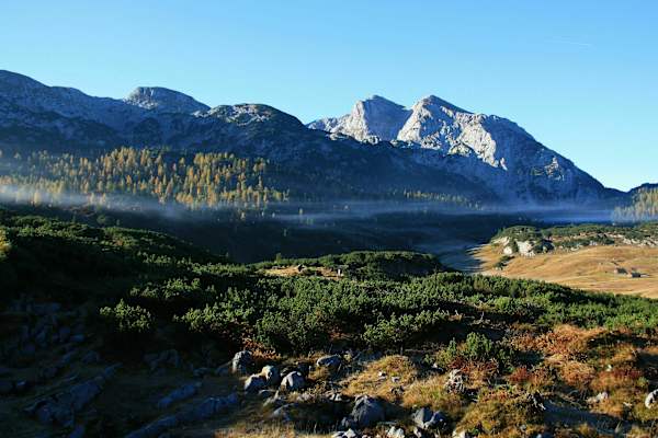 Panorama in den Berchtesgadener Alpen in Bayern