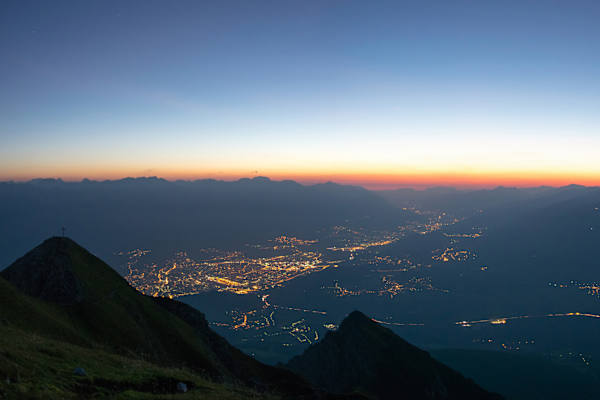 Sonnenaufgang über Innsbruck