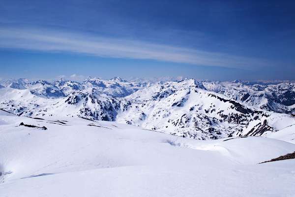 Im Gelände bei Obertauern: Blick in die Radstädter Tauern