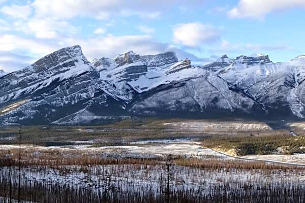 Ausblick auf Rocky Mountains in Kanada
