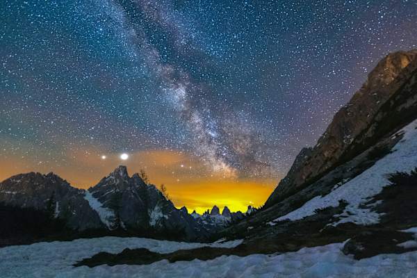 Milchstraße über den Dolomiten