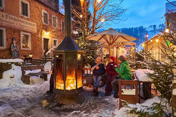 Weihnachtsidylle im Mühlendorf Schmilka