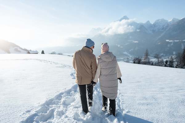 Bei einer Winterwanderung lässt sich der Alltag schnell vergessen.