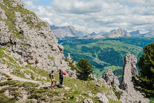 Blick zurück auf die Seiser Alm