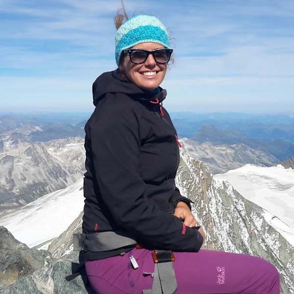 Katrin am Gipfel vom Großglockner