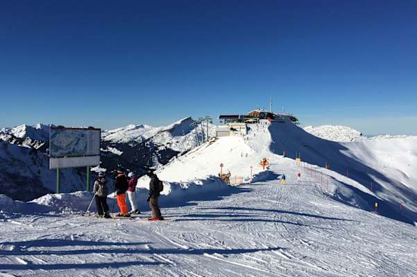 Bestens präpariert präsentieren sich die Pisten in den Hochlagen.